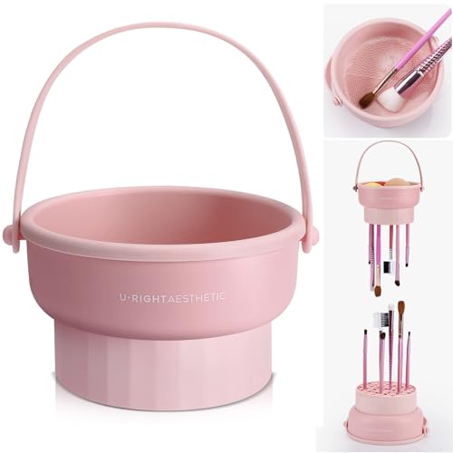 GlowNest | 3 in 1 Silicone Makeup Brush Cleaner Bowl