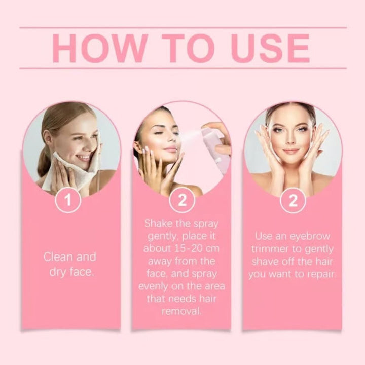 GlowSleek | spray for facial hair removal