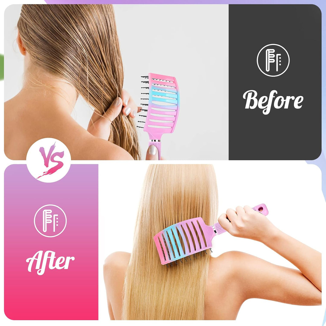 Ventura | Professional curved, ventilated hairbrush for faster blow-drying